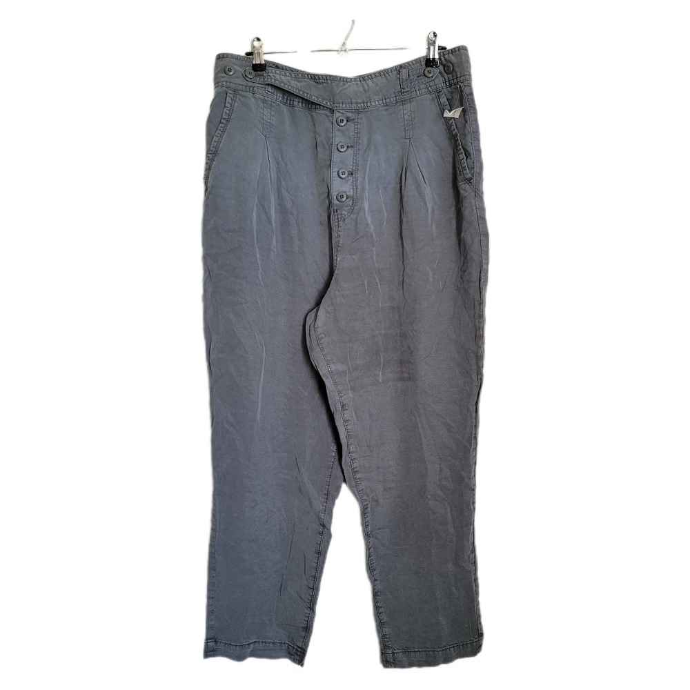 American Eagle Pants Womens Size 16 Regular Olive Relaxed Button High Rise